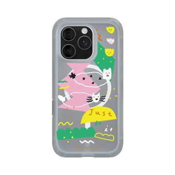 iPhone 16 Pro AirX 流變灰 - MacaronToe 馬卡龍腳趾 - 麻糬貓與綠怪獸 Ｍochi & Green