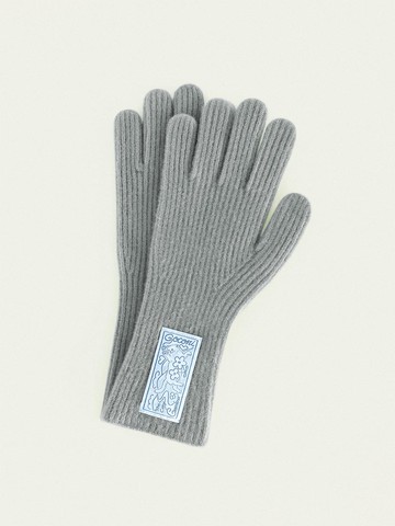 FINGER HOLE GLOVES - GRAY