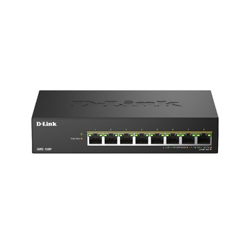 D-Link DMS-108P 8埠 8port 2.5G Multi-Gigabit 多速率桌上型/壁掛無網管鐵殼PoE交換器/PoE switch