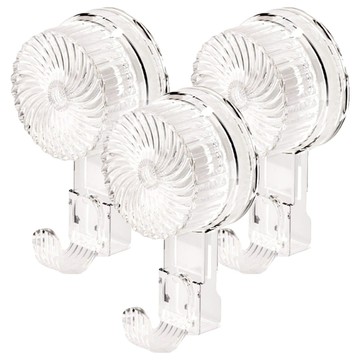 小麥購物 G794 輕奢吸盤掛勾  透明白  3個