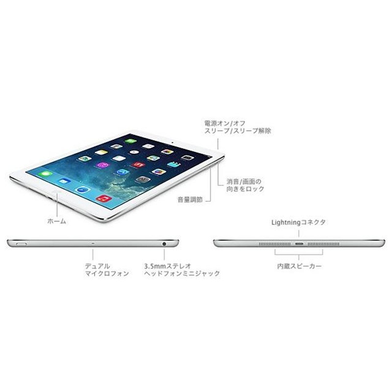 APPLE iPad Air 64GB 色選べる 9.7インチ Retinaディスプレイ WI