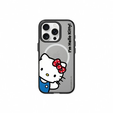 RHINOSHIELD iPhone 15/Plus/Pro/Max Clear MagSafe兼容 抗黃化透明防摔磁吸手機殼｜Hello Kitty-Im Hello Kitty!