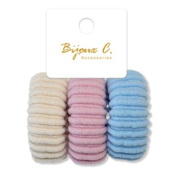 Bijoux C.彈力圈圈束3入 粉嫩色