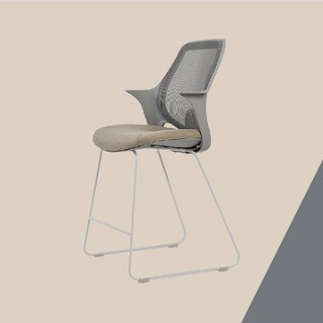 CO Chair雪橇高腳｜協作空間辦公椅 米色