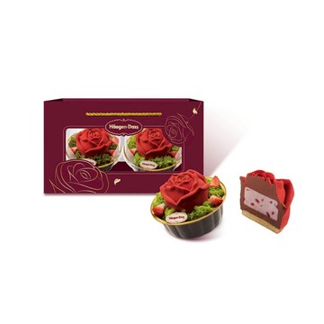 【Häagen-Dazs哈根達斯】(外帶)掌心玫瑰冰淇淋(2入組) 好禮即享券