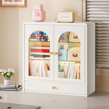 AOTTO 免組裝復古風鐵藝桌上收納展示櫃(收納櫃 抽屜櫃 置物櫃 展示櫃)