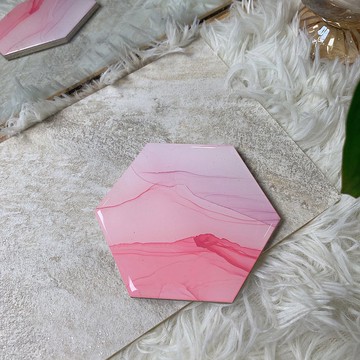 交換禮物 杯墊 居家生活 送禮 手工杯墊 獨一無二/酒精墨水藝術