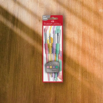 Faber-Castell 甜筒水彩筆(淡彩系)4支入 卡裝(原廠正貨)