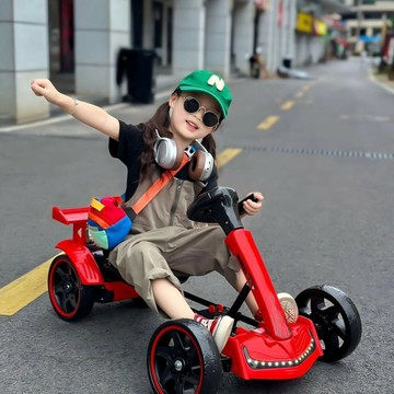 免運 開立發票 電動車 代步車 電動滑板車 折疊電動車 小型電動車  炫酷電動卡丁車長續航60分鐘折疊便攜炫酷7彩射燈