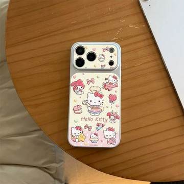 甜心貓咪適用蘋果17promax手機殼iPhone16電鍍15全包14大視窗