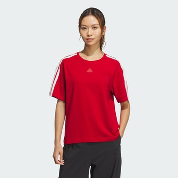 Adidas CW SS Tee JM8836 女 T恤 運動上衣 休閒短袖 CNY 新年 紅