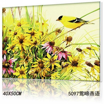 WallFree DIY手繪數字油畫 名畫系列(鶯啼燕語)