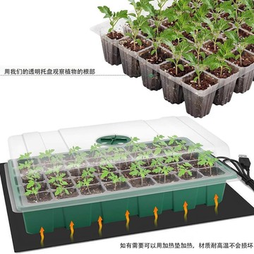 🔥桃園有貨🔥24孔加高加厚園藝育苗盒育苗箱多肉花卉植物扦插種菜盆育苗盤保溫 育苗盆 育苗盒 育苗箱 悶養盒 悶養盒 育苗