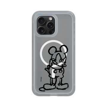 iPhone 15 Pro Max AirX 流變灰 - 迪士尼-米奇 Mickey - 黑標款-米奇蠟筆風格