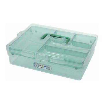 JUSKU 佳斯捷 美術家置物箱 收納盒 工具箱 顏色隨機  27.1 x 21 x 8cm  1個