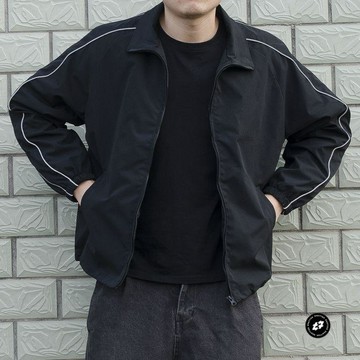 冬季韓版寬鬆休閒加絨外套男女立領開衫潮流風衣夾克百搭衣服男生薄款春秋長袖外衣  男生運動風外套 男生百搭長袖開衫