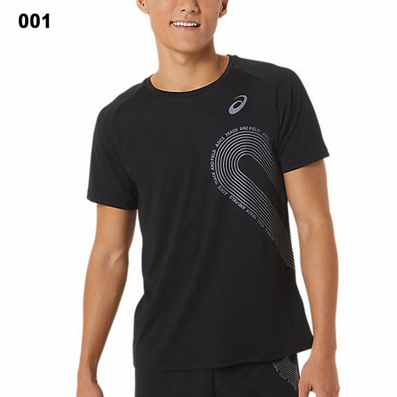ELDORESO × asics ランニングTシャツ　Lサイズ ASICS 半袖Tシャツ メンズ asics アシックス ランニング