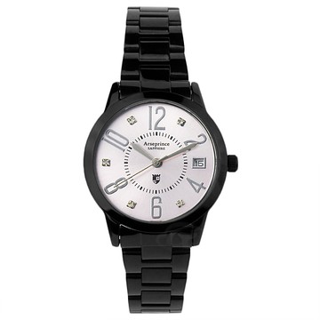 Arseprince亞瑟王子 時尚新魅力晶鑽女錶-粉色/32mm