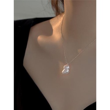 時尚項鏈百搭港風巴洛克異形珍珠