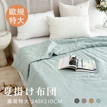 BELLE VIE 歐規特大 日系純色無印風 可水洗雙人薄被胎 (240x210cm) 多色任選 可當涼被使用