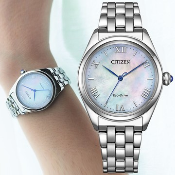 CITIZEN星辰 L系列 光動能 時尚經典腕錶 33mm/EM1140-80D