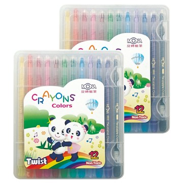 MONA 蒙納 旋轉蠟筆  12色  2盒