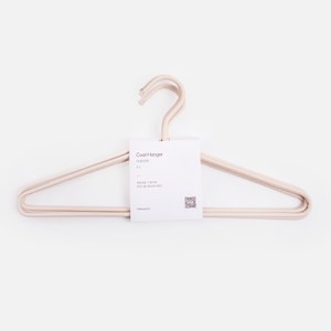 仿皮衣架x3入 白