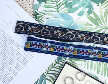 柵欄上的藤蔓花 / 圖騰 花 / 織帶 髮帶 髮箍