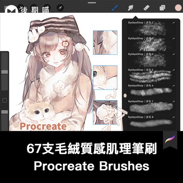 Procreate毛絨質感肌理筆刷 可商用
