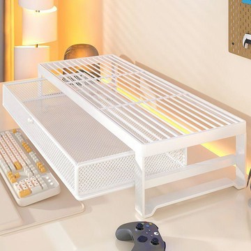 【台灣出貨】筆記本電腦增高架臺式顯示器屏置物架子工位收納整理支架抽屜底座折疊筆電架  散熱架 摺疊筆電架 平板支架