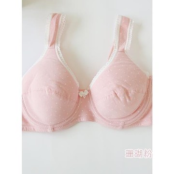 大碼少女文胸背心軟鋼圈全棉里料薄款全罩杯學生胖MM內衣