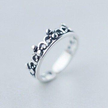 925純銀戒指開口戒-經典創意百搭花紋情人節生日禮物女飾品73dt710【獨家進口】【米蘭精品】