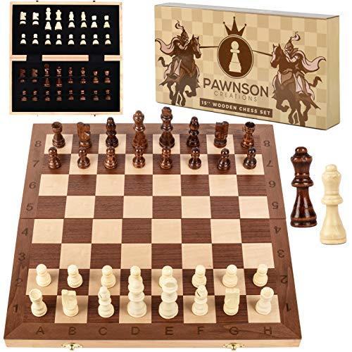 チェス チェスト |Wooden Chess Set for Kids and Adults 15 Staunton Chess Set La