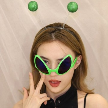 Mimi Party 趣味外星人髮箍 + 太陽眼鏡組合  1套  綠色