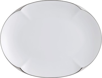 LEGLE 如意 橢圓盤 銀邊