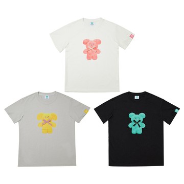 【Grace Gift】衣服 短袖【Wasabi Bear-芥末熊緞帶蝴蝶結短袖T恤】3色 Tshirt