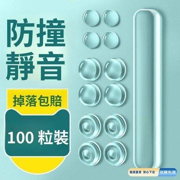 🚀臺灣直出現發🚀防撞貼家用門把手硅膠防撞墊櫃門靜音透明防撞條冰箱門防碰撞膠粒XXZZ