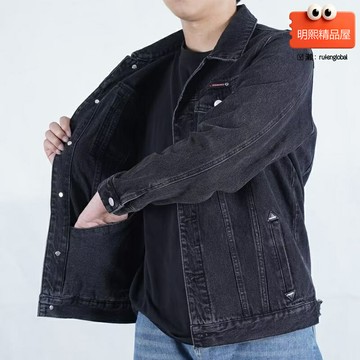 【痞帥復古】工裝牛仔夾克 男士外套 春秋外套 牛仔外套 夾克外套 美式復古 水洗做舊 多口袋設計 青少年潮男春秋穿搭