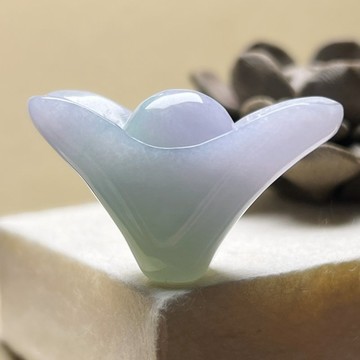春帶彩翡翠元寶擺飾 | 天然緬甸玉A貨翡翠 | 送禮