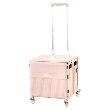 CÜBIE 滑蓋美型購物車 大款 透白輪  霧粉  1個