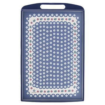 MAISON OBJET 波蘭圖案抗菌雙面砧板  1個  孔雀花 藍色  超大(45 x 28.5 x 1 公分)