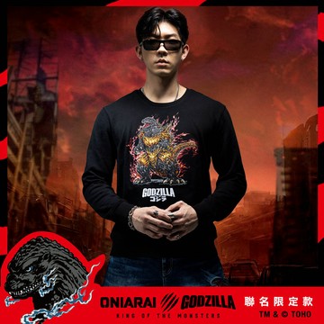 【GODZILLA 聯名】燃燒千禧哥吉拉2025大學TEE - BLUE WAY 鬼洗い