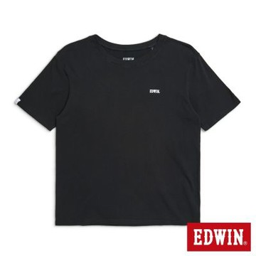 EDWIN 男裝 第十一代 基本LOGO短袖T恤-黑色