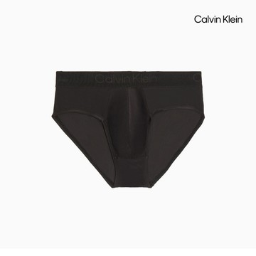 【Calvin Klein】 CK Ck Black 微細纖維低腰三角內褲_黑色