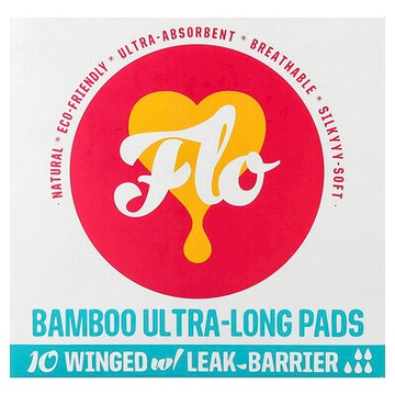 Here We Flo, 竹纖維超長護翼型護墊，10 片