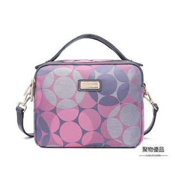 帆布休閒手提包斜挎女包牛津布小側背包【聚物優品】