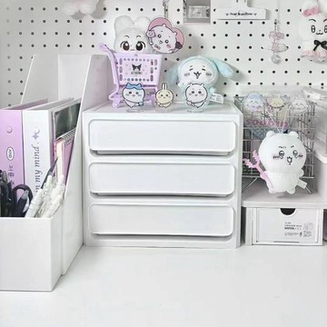 9157人重複下單🛒 桌面收納盒 化妝品收納架 抽屜式置物架 梳妝台收納 塑膠收納 文具整理盒 防塵收納