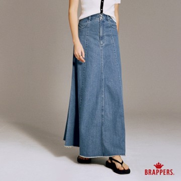 BRAPPERS 女款 Boy friend系列-全棉長裙-復古藍