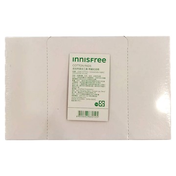 INNISFREE 台灣公司貨 妝自然美妝工具 棉質化妝棉  白色 無味  80片