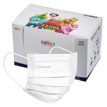 comet 幫幫龍出動圖案 兒童口罩 單片包裝  白色  50片  1盒